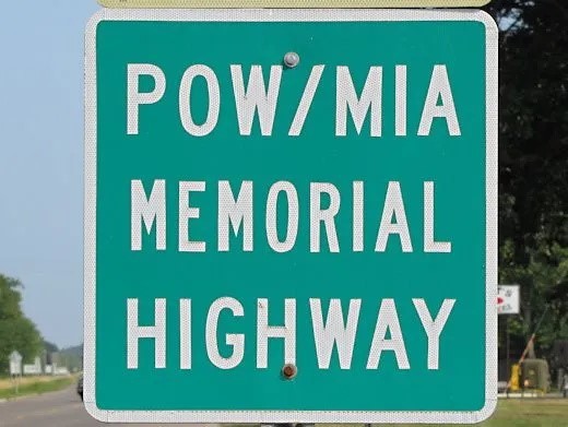 POW/MIA highway sign