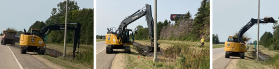 I90 Dexter ditch drainage work