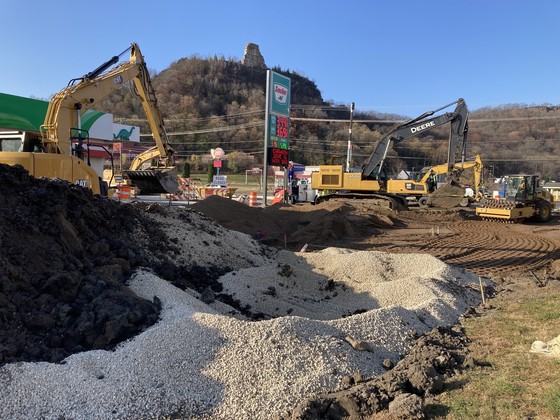 Photo of construction work at Bruski Drive and Highway 43 in Winona.