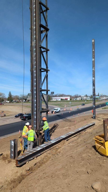 Drill in  support piles for the bridge