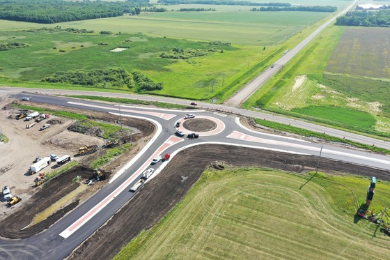 Highway 59 and Pennington County Road 3 roundabout