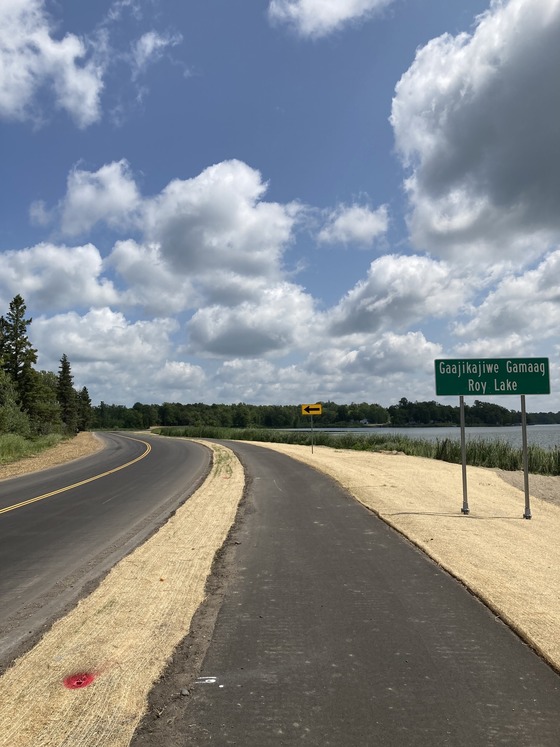 Hwy 200 near Roy Lake with shared-use path