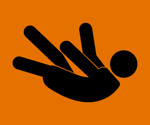 graphic of someone falling