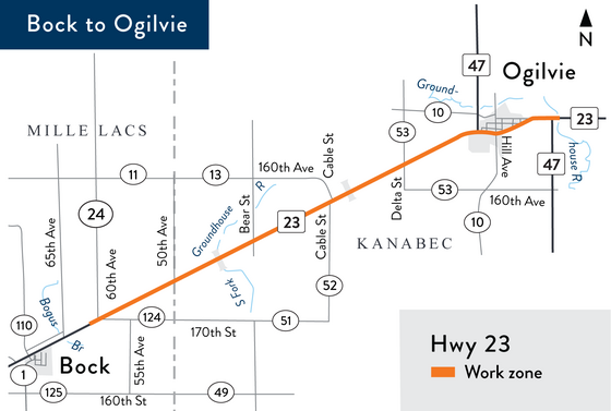 Work zone map