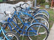 Bicycles in a row