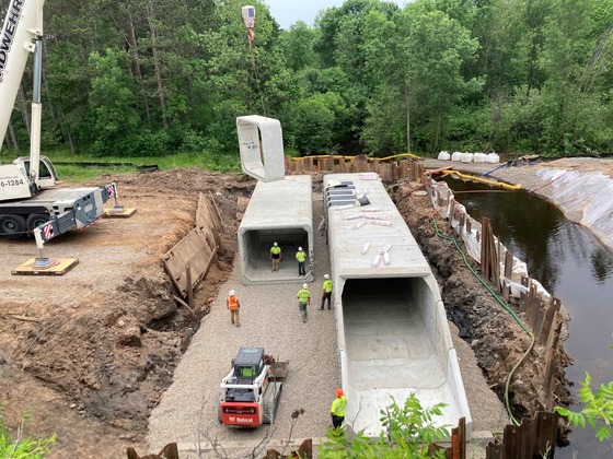 Image of double box culvert installation