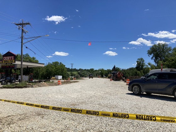 Photo of Highway 57 looking south over the Root River bridge in Mantorville on June 26, 2024.