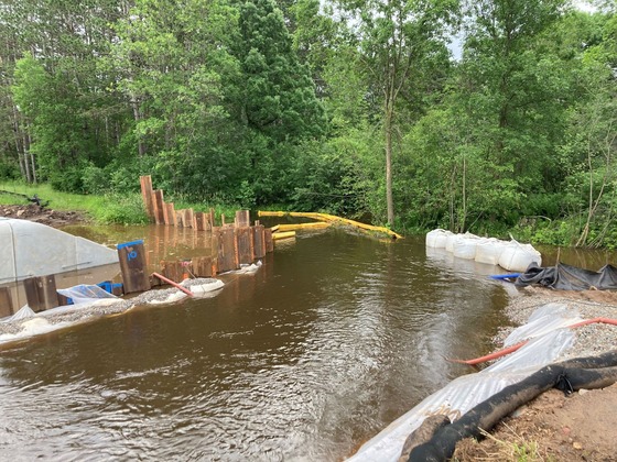 Image of flooded work site