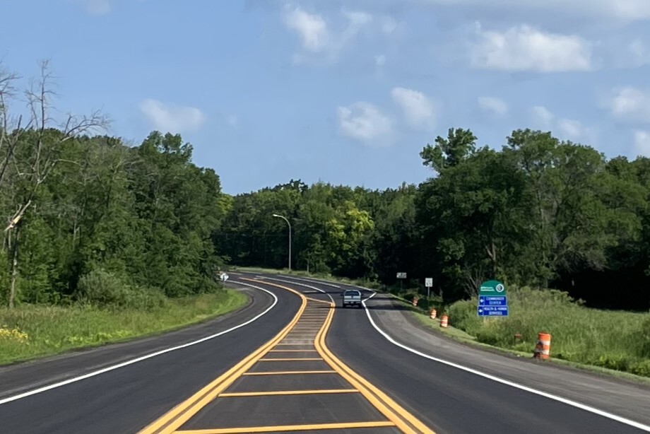 Image of new left turn lane