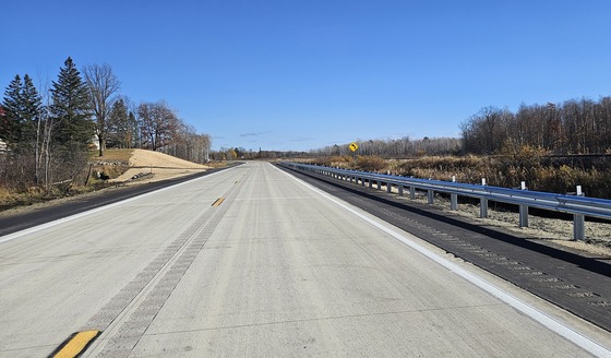 Image of the road after construction