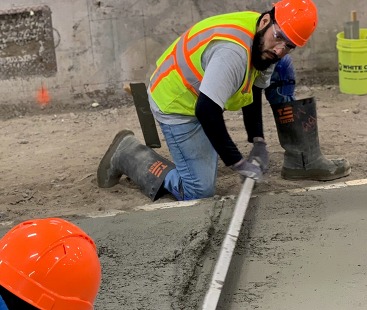 Manuel Garcia, first-year apprentice cement finisher