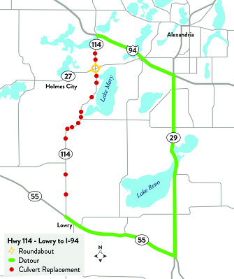 Hwy 114 map