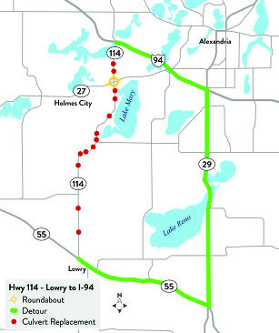 Hwy 114 map