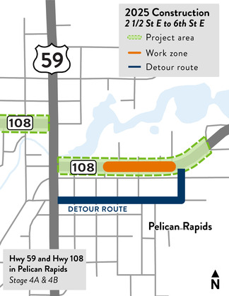 Stage 4A & 4B on Hwy 108 east map
