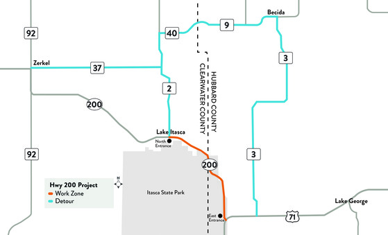 Hwy 200 Itasca State Park