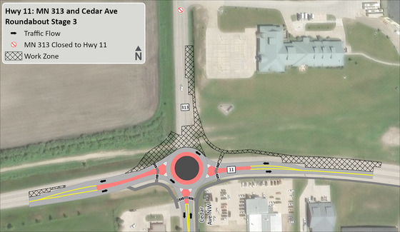Hwy 11/313 roundabout-Stage 3