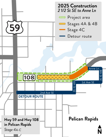 Stage 4 - Hwy 108 east map