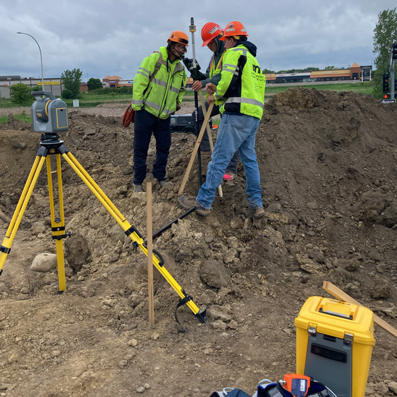 I-94 survey crew on project