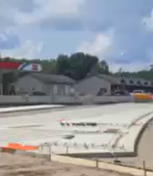 Highway 371 ducklings cross the road