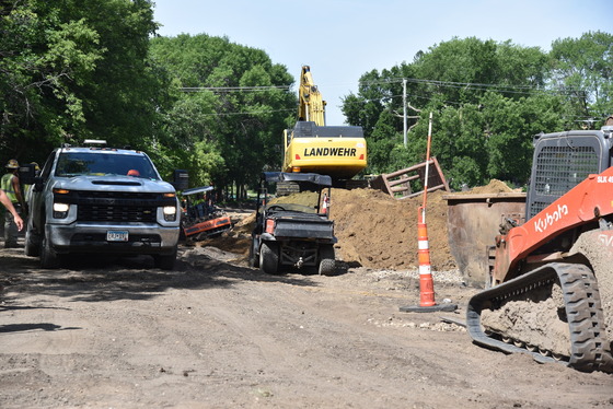 Utility work on Hwy 108 east