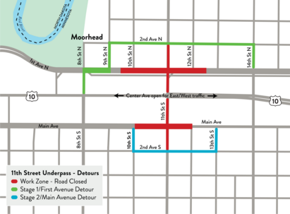 Detour map