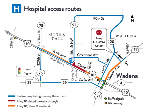 Hospital access map