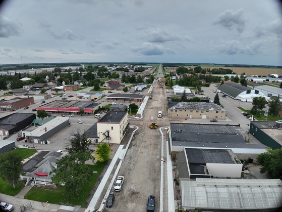 Hwy 11 Roseau facing west to Hwy 89 intersection