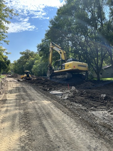 Working the dirt on Highway 108 east