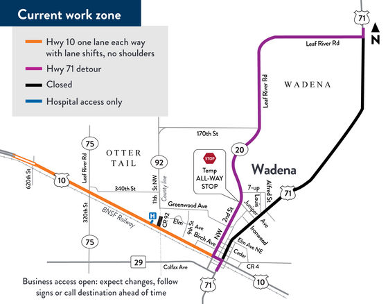 Work zone map