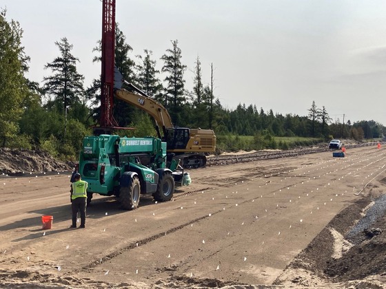 Image of wicket drain installation