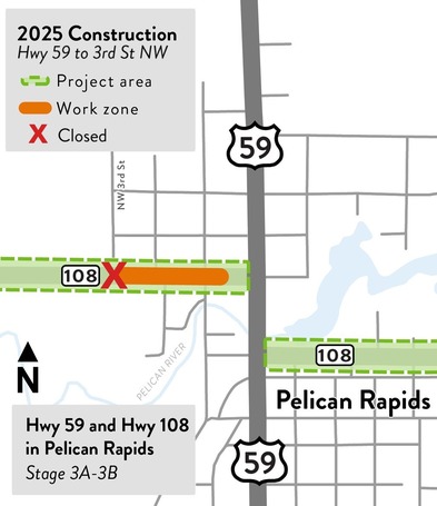 3rd Street NW and 108 west closed
