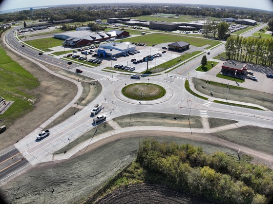 Hwy 11 Warroad roundabout
