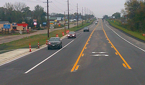 Hwy 55 looking east near Dairy Queen