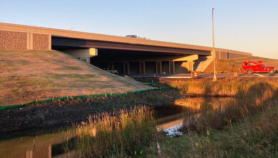 New westbound bridge over Wright Co. Rd. 19 in Albertville