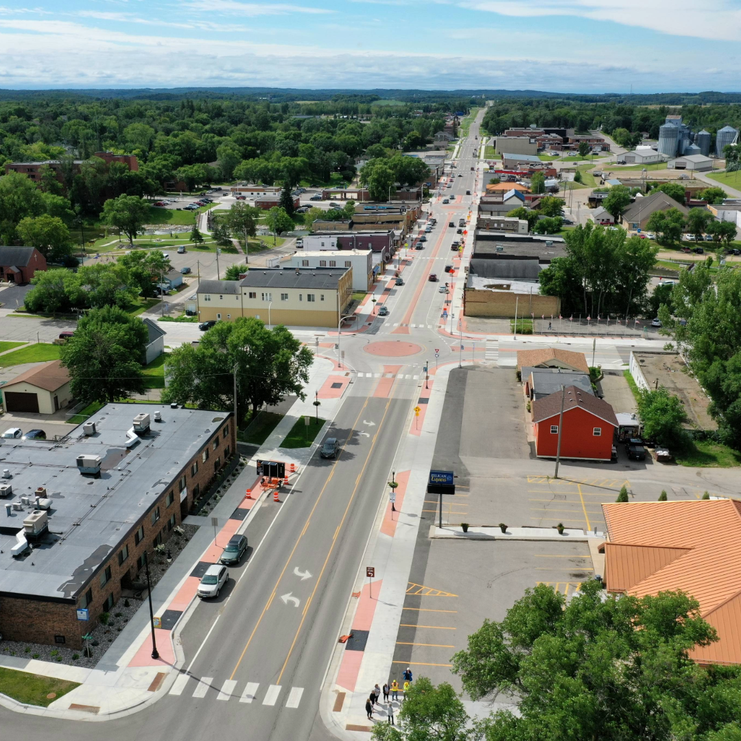 Aerial of Pelican Rapids