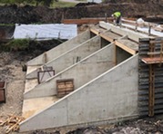 Cast in Place box culvert being installed