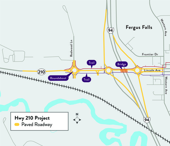 Hwy 210 interchange project map