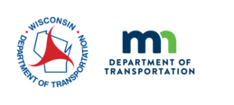WisDOT logo and MnDOT logo