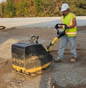 Madissen Cox, cement finisher and 2023 graduate