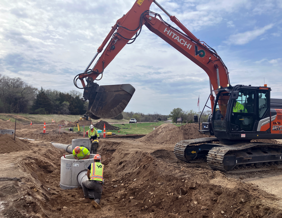 Hwy 25 underground pipe work