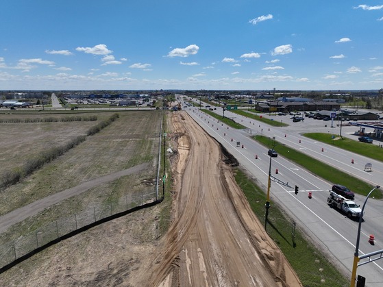 Highway 197 bypass lane under construction