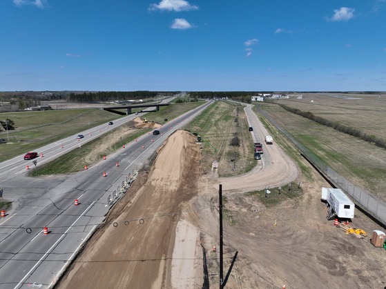 Temporary bypass for Highway 197 construction