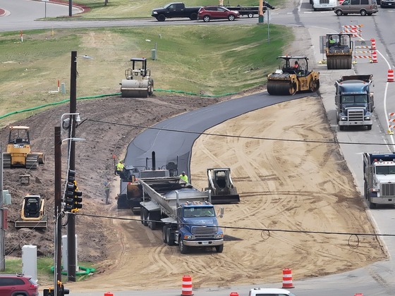 Hwy 197 temporary bypass paving