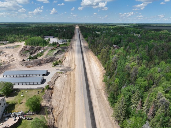 Hwy 11 Warroad ridge shoulder widening