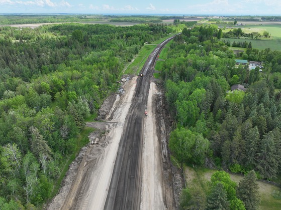 Highway 11 reclaim on east end