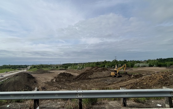 Construction on the southbound on ramp to I-94