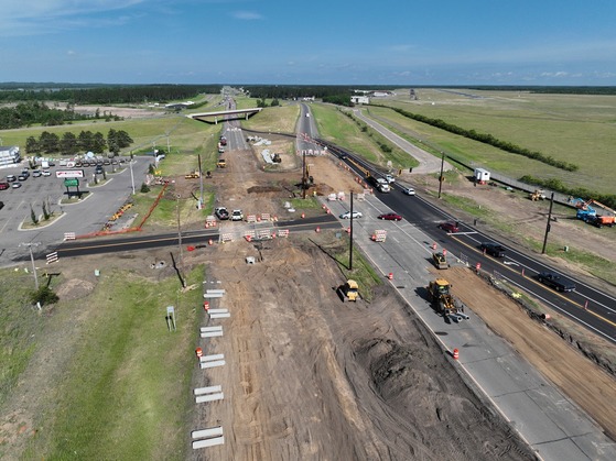 Highway 197 temporary crossover.