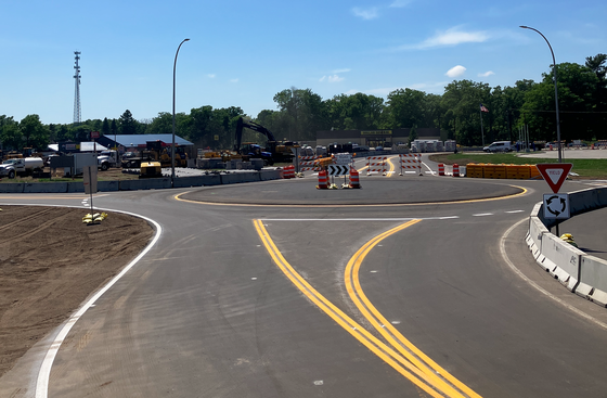 Temporary roundabout