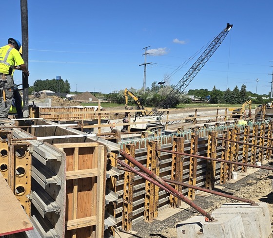 Pouring west abutment