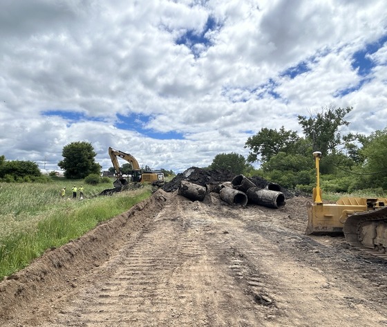 Centerline culvert replacement